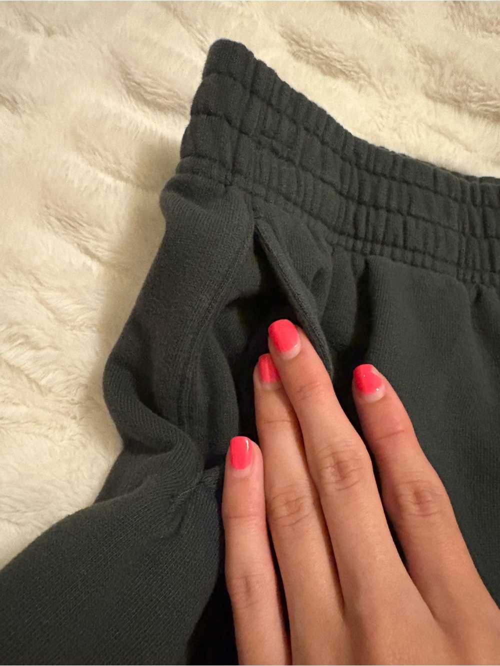 aerie Charcoal Gray Cropped Crew Sweatshirt with Matching Shorts - Picture 10 of 12